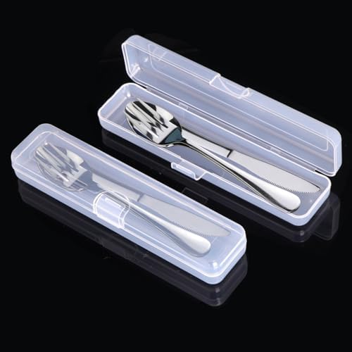Travel Utensils With Case, Stainless Steel Reusable Portable Utensils Set With Case, Lengnoyp Travel Silverware Set - Image 4