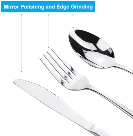Travel Utensils With Case, Stainless Steel Reusable Portable Utensils Set With Case, Lengnoyp Travel Silverware Set - Image 6